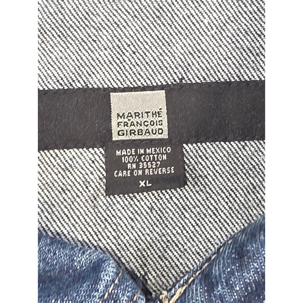 Marithe Francois Girbaud Baggy Men's Denim Trucker Jacket Y2K Vintage Size XL - Picture 3 of 11